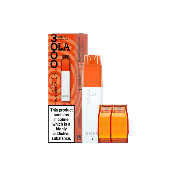 SMPO Ola 3000 Prefilled Pod Vape Kit - 20mg (Pack of 3)