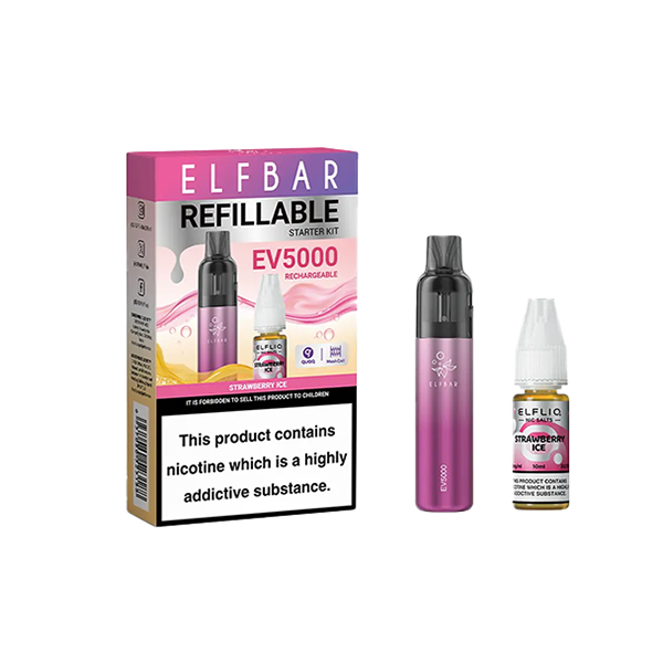 Elf Bar EV5000 Disposable Pod Kit + ElfLiq Salt 20mg