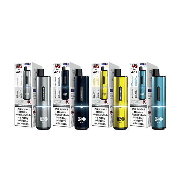 IVG Air 4 in 1 Disposable Rechargeable Pod Vape Kit 2400 Puffs 20mg