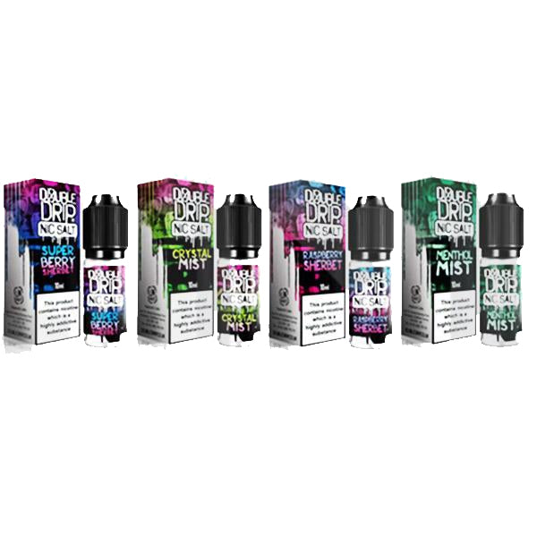 Double Drip Flavoured Nic Salts E Liquid 10MG