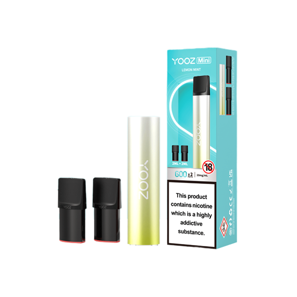 Yooz Mini Rechargeable Device & Vape Pods x2 600 Puffs 20mg  (BUY 5 GET 1 FREE)