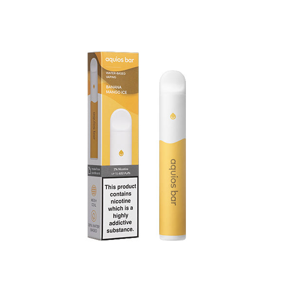 Aquios V3 Bar Water Based Recyclable Disposable 600 Puffs 20mg