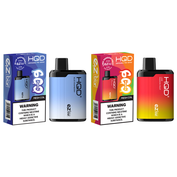 HQD EZ Bar Disposable Vape Device 600 Puffs 20mg