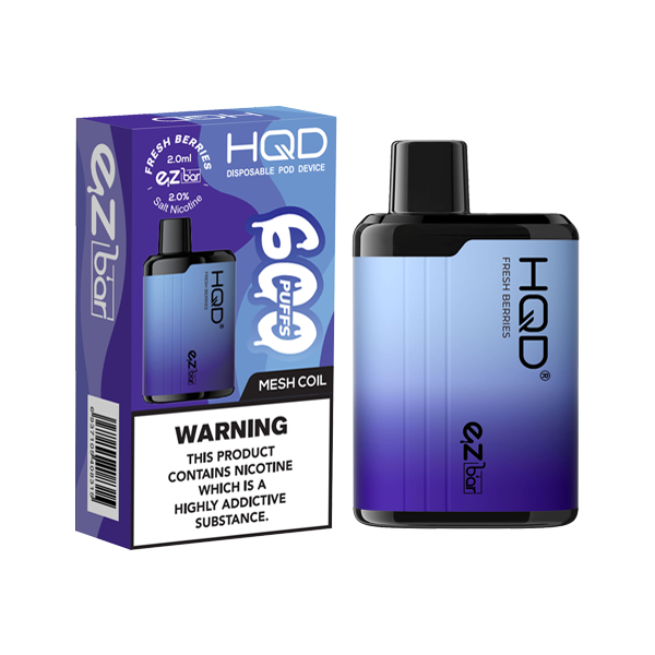 HQD EZ Bar Disposable Vape Device 600 Puffs 20mg