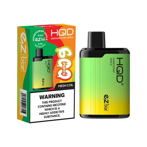 HQD EZ Bar Disposable Vape Device 600 Puffs 20mg