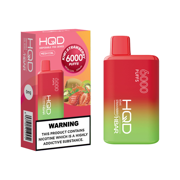 HQD HBAR Disposable Vape Device 6000 Puffs 0mg