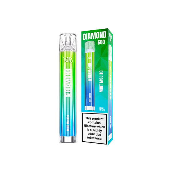 Vapes Bars Diamond 600 Disposable Vape Device 600 Puffs 20mg