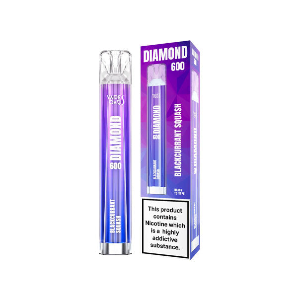 Vapes Bars Diamond 600 Disposable Vape Device 600 Puffs 20mg