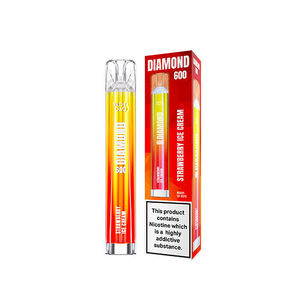 Vapes Bars Diamond 600 Disposable Vape Device 600 Puffs 20mg