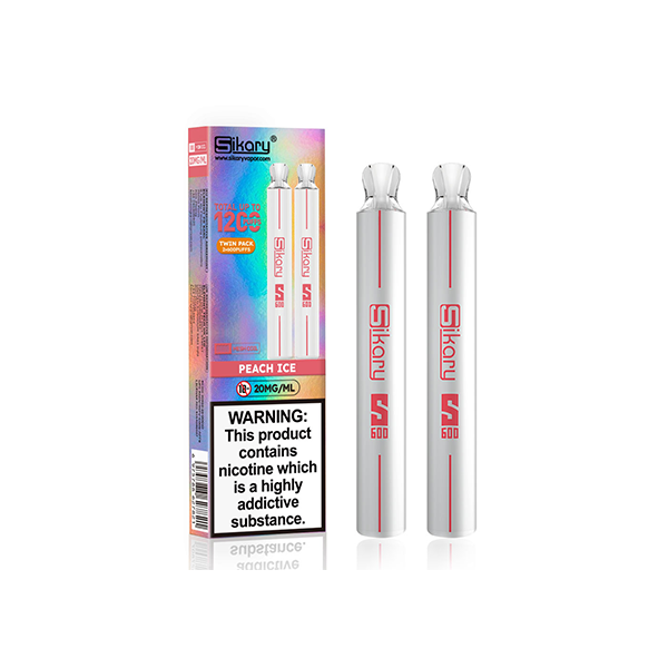 Sikary S600 Twin Pack Disposable Vapes 1200 Puffs 20mg