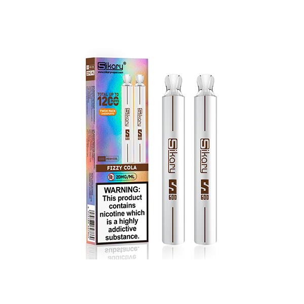 Sikary S600 Twin Pack Disposable Vapes 1200 Puffs 20mg