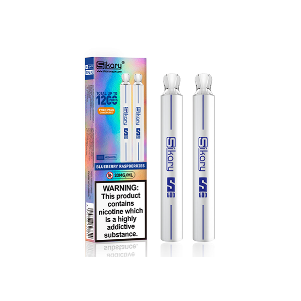 Sikary S600 Twin Pack Disposable Vapes 1200 Puffs 20mg