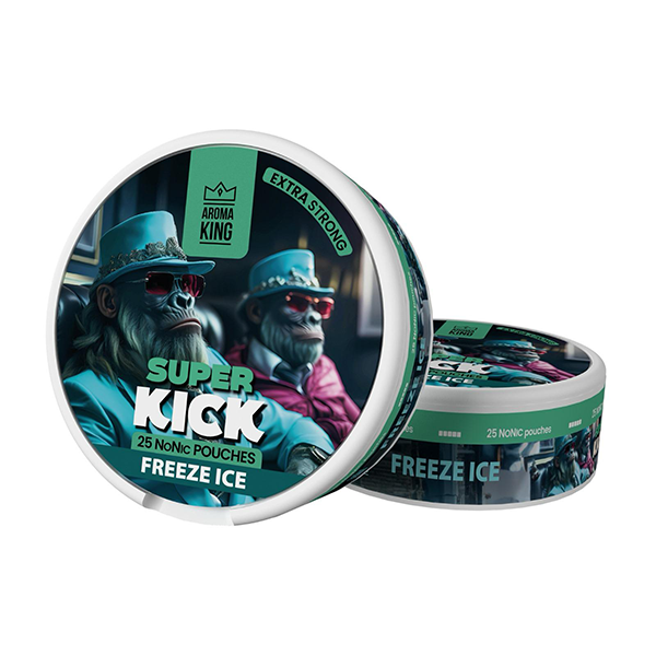 Aroma King Super Kick NoNic Pouches - 25 Pouches 25mg