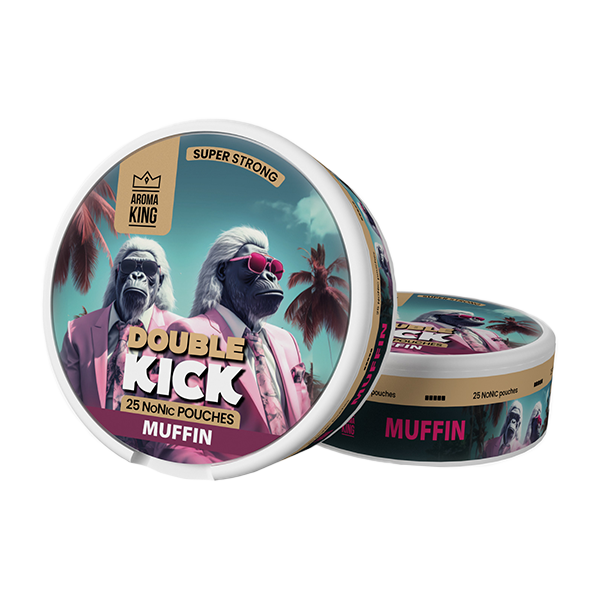 Aroma King Double Kick NoNic Pouches - 25 Pouches 50mg