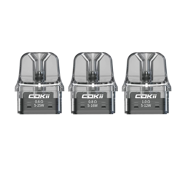 Cokii Lux Replacement Pods 3 Pack (0.6Ohm, 0.8Ohm, 1.0Ohm)