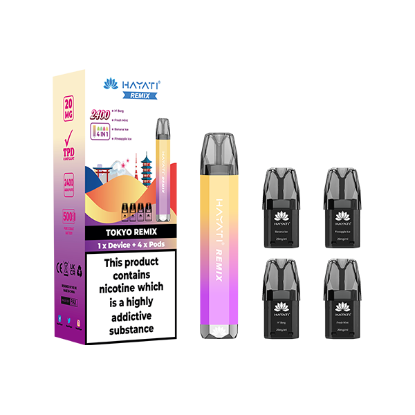 Hayati Remix 4in1 2400 Pod Kit 2400 Puffs 20mg