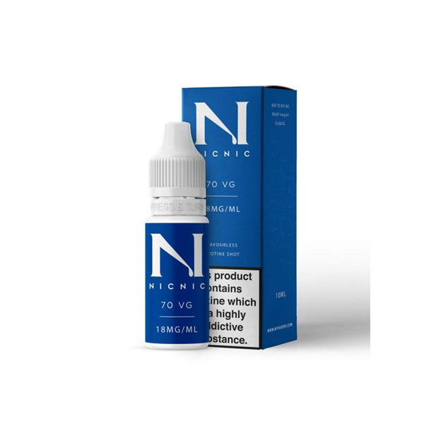 Nic Nic Flavourless Nicotine Shot 18mg (70VG)